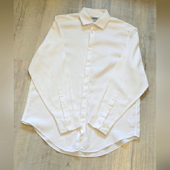 DKNY White Dress Shirt Size 16 32/33 - Picture 1 of 6